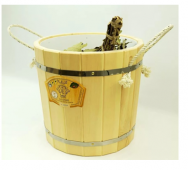 Запарник с пластиковой вставкой 14 литров кедр