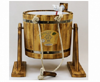 Обливное устройство из термо древесины с нержавеющей вставкой 15 литров кедр